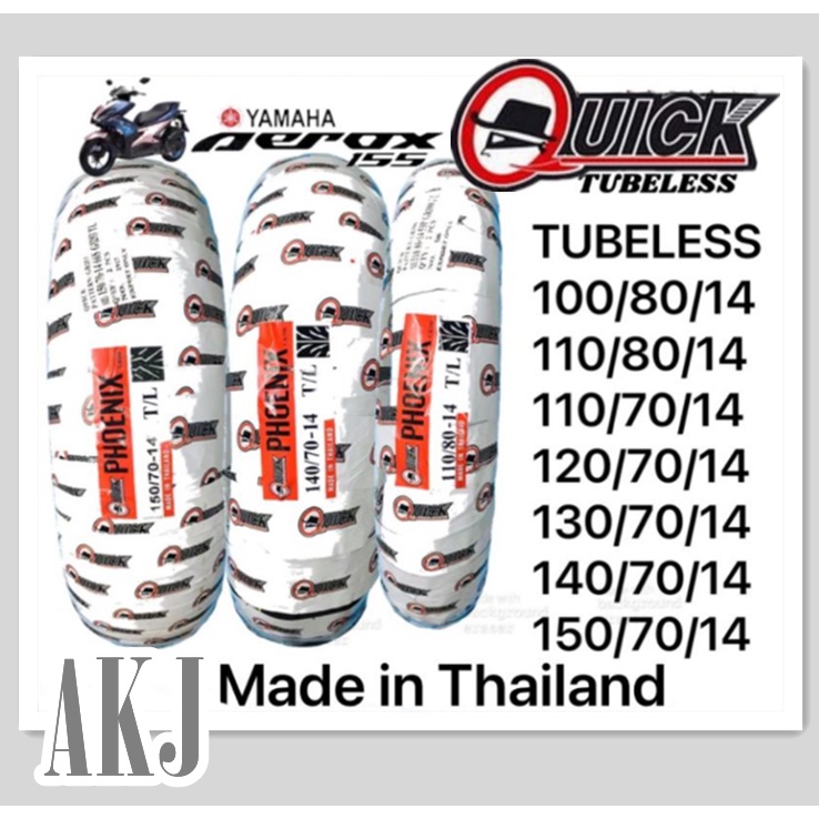 Quick Tire Phoenix Gr Tubeless By For Aerox Mio Click Beat Free