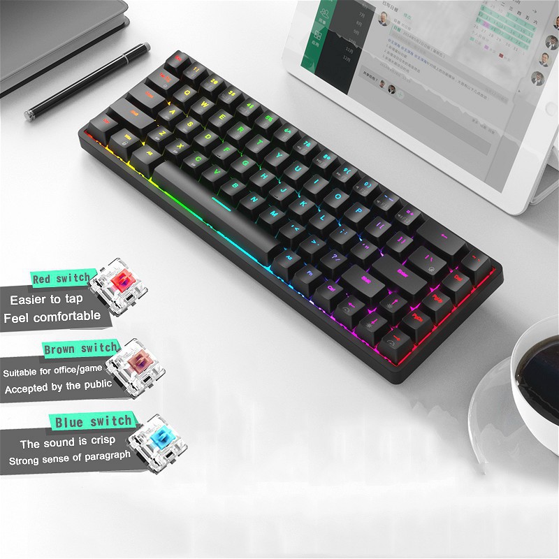 Hot Swap Rk G Rgb Mechanical Game Keyboard Bluetooth Wireless