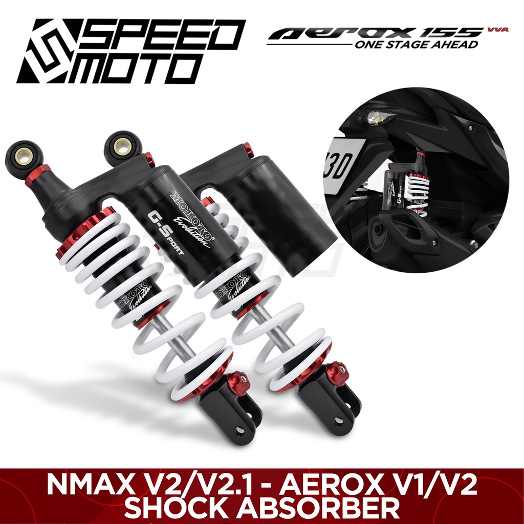 NMAX V2 V2 1 AEROX V2 V1 REAR SHOCK GAS ABSORBER W BASO 305MM GOLD