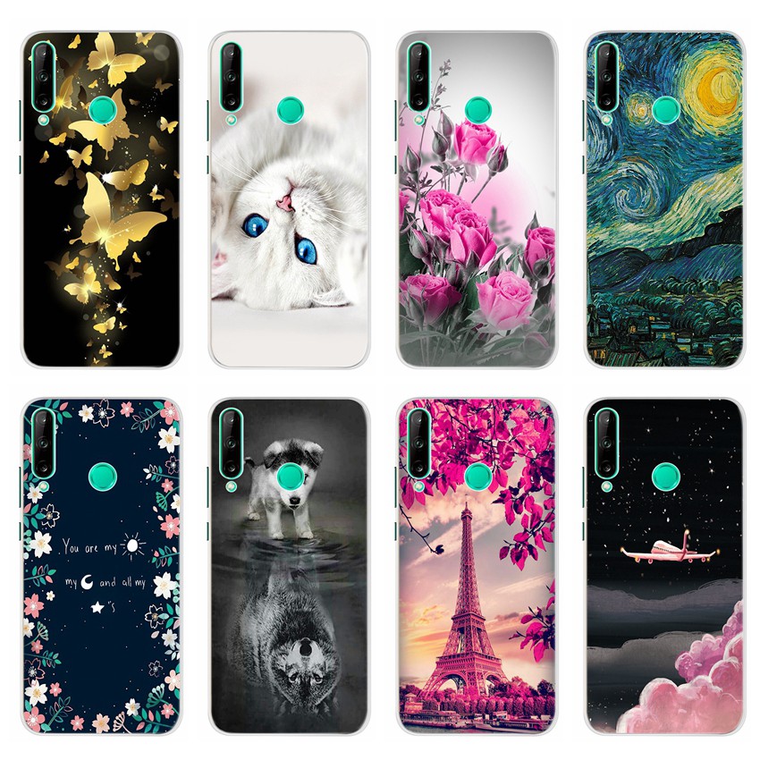 Huawei Y6P 2020 MED LX9 LX9N Cute Printed Soft Silicone Clear TPU