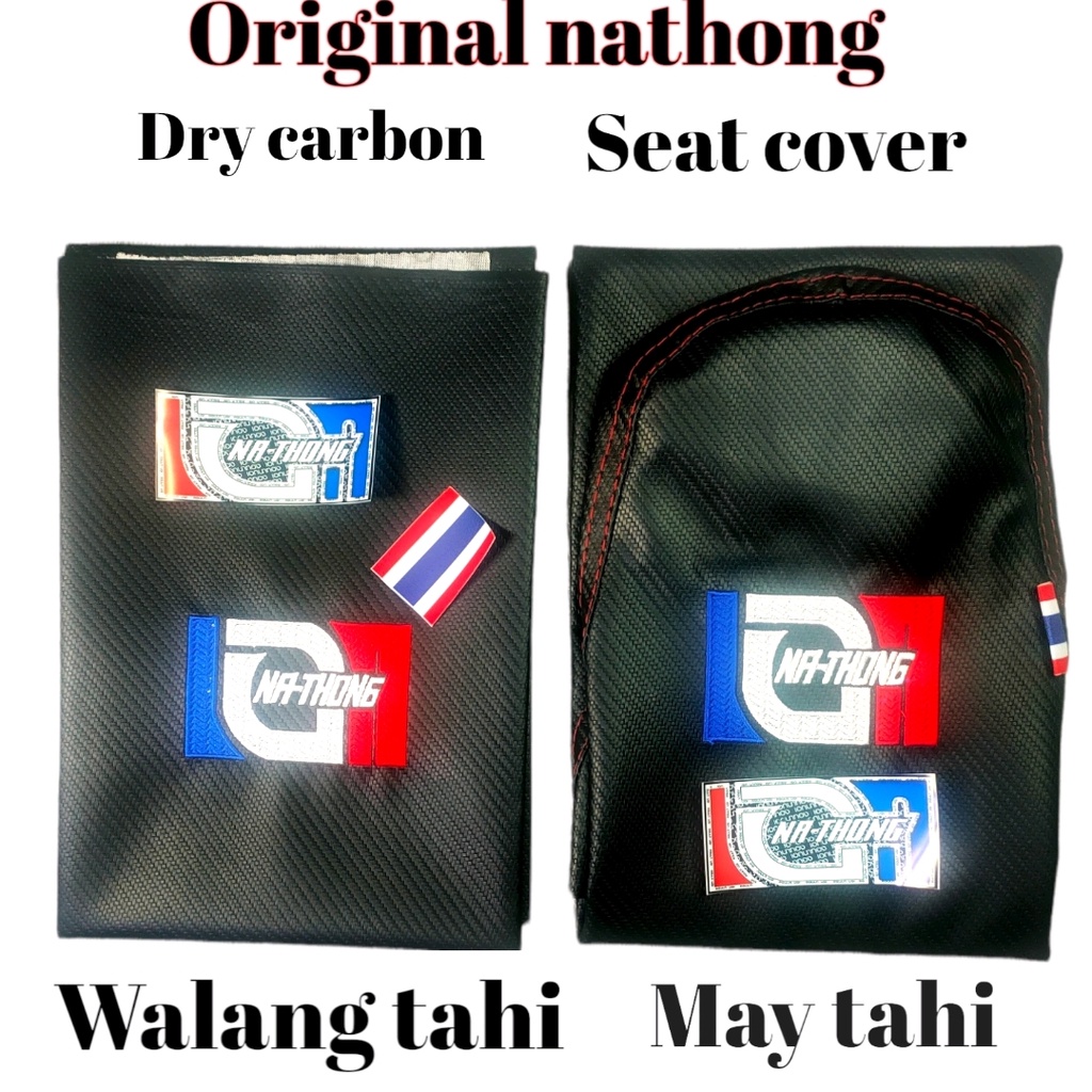 Original Nathong Seat Cover Dry Carbon With Sticker Etiketa May Tahi