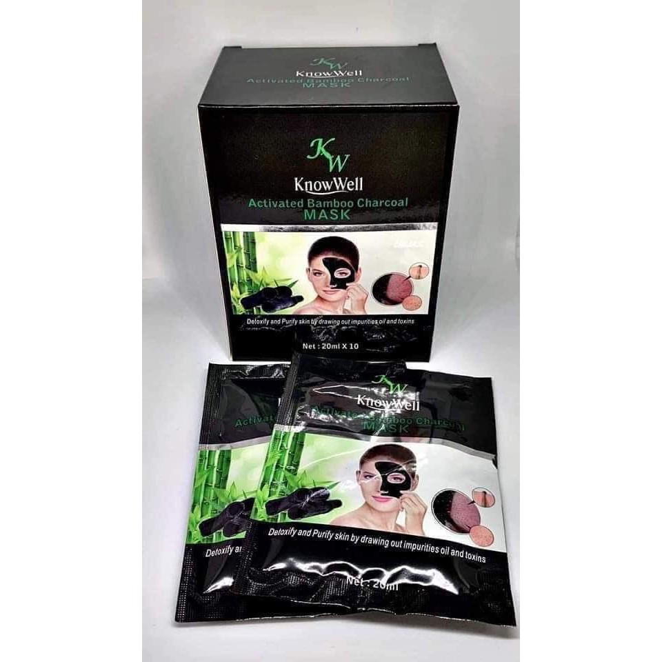 KNOWWELL ACTIVATED BAMBOO CHARCOAL MASK TINGI ONE PACK ONLY Shopee