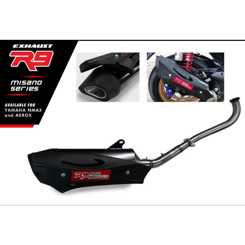 R9 PIPE MISANO SERIES NMAX V1 V2 AEROX V1 V2 ADV Shopee Philippines