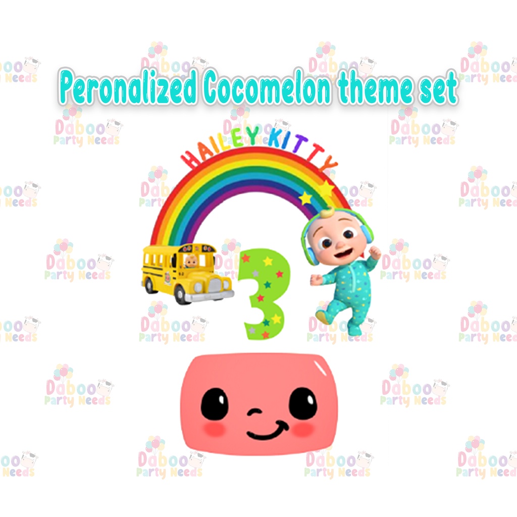 Personalized Cocomelon Theme Cake Topper Shopee Philippines