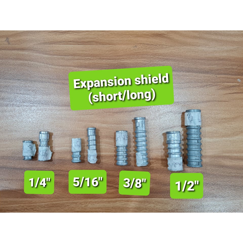 Expansion Shield 1 4 5 16 3 8 1 2 Short Long Concrete Lag Screw