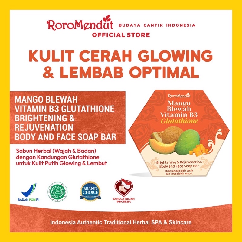 Roro MENDUT MANGO BLEWAH GLUTATHIONE BRIGHTENING REJAVENATION BODY