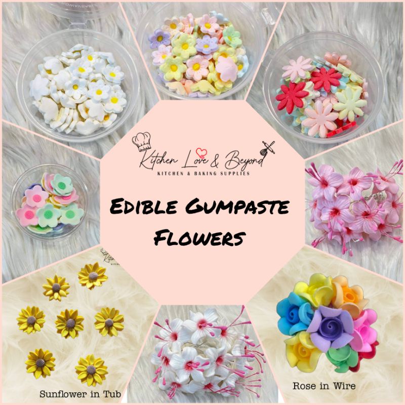 Edible Sugar Flowers For Cakes Decorations Shopee Philippines