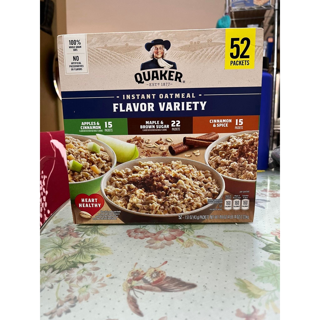 Quaker Oats Instant Oatmeal Flavor Variety Packets Shopee