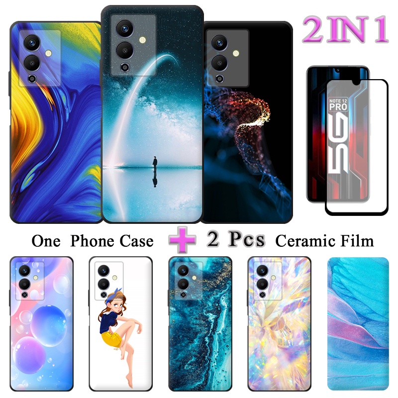 2 IN 1 Infinix Note 12 Pro 5G X671B Note 12 5G X671 Case Soft Silicone