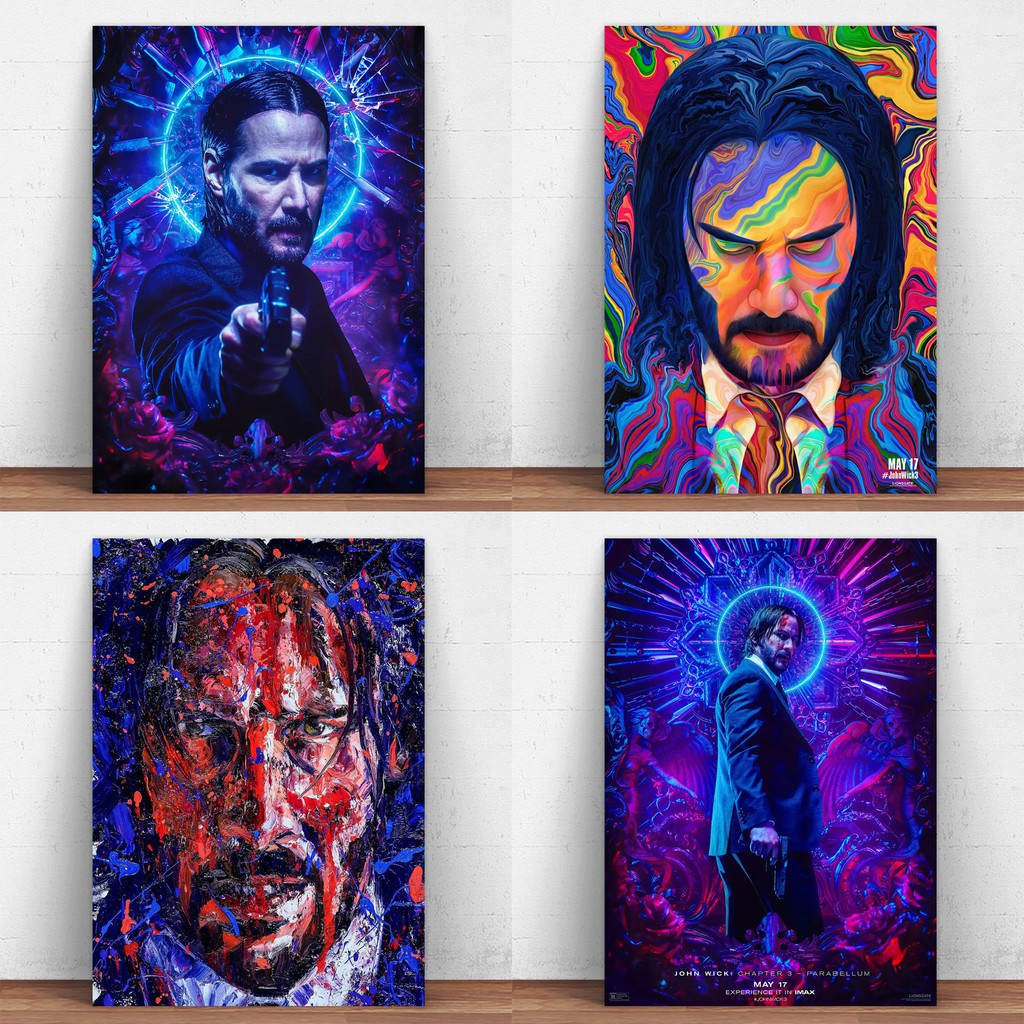 Z John Wick Parabellum Hot Killer Movie Series Keanu Reeves Painting