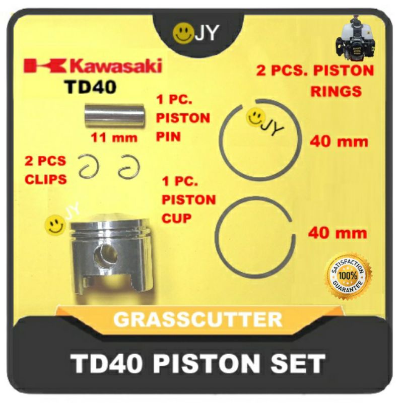 Td Fd Kawasaki Stroke Grasscutter Piston Set With Piston Ring