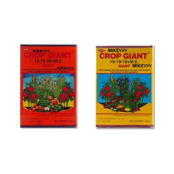 Crop Giant Orange 15 15 30 Crop Giant 19 19 19 Yellow 1KG Foliar Plant