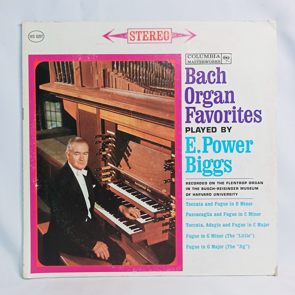 Bach E Power Biggs Bach Organ Favorites Vinyl Record Plaka Lp