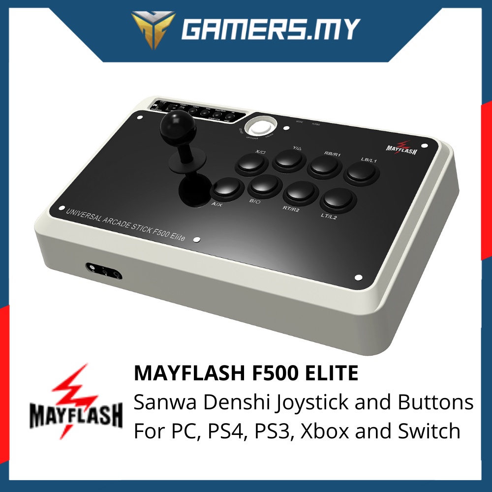 Mayflash Arcade Stick F Elite With Sanwa Denshi Joystick And Buttons