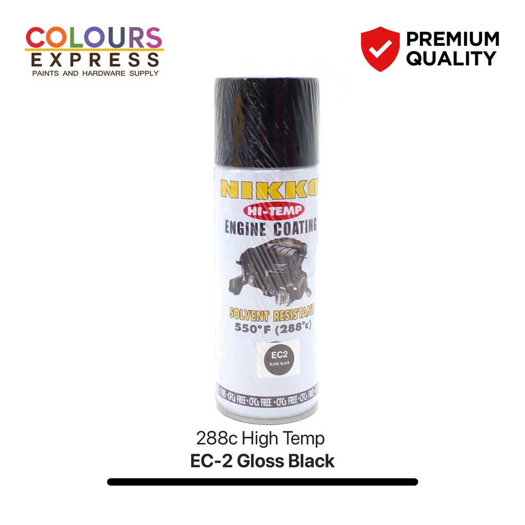 Nikko Spray Paint Ec 2 Gloss Black All Purpose Quick Drying High