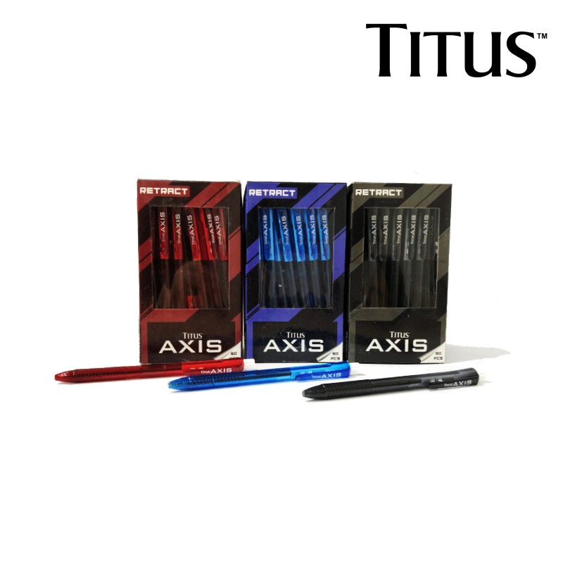 150pcs Titus Axis Ballpen Black Blue Red Shopee Philippines