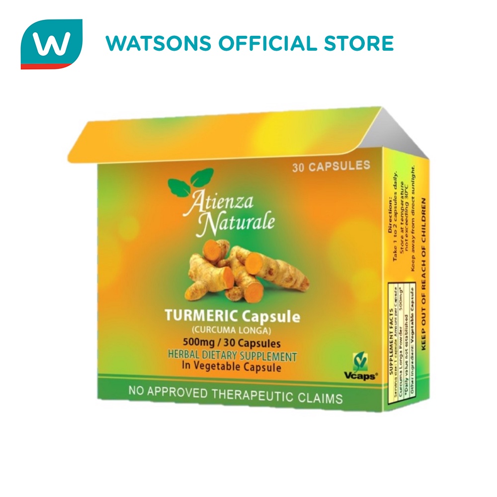 Atienza Naturale Turmeric Capsule 500mg 30s Shopee Philippines