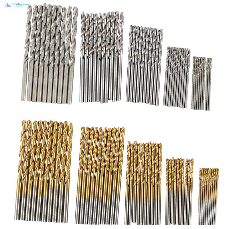 Pcs Set Titanium Coated Twist Drill Bit High Speed Steel Tools