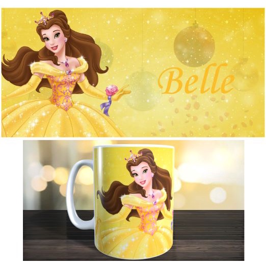 P P Disney Princess Mugs Snow White Belle Aurora Cinderella Ariel