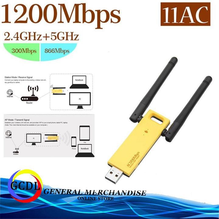 1200 Mbps AC1200 USB Dual Band Wireless USB Adapter WiFi 2 4 GHz 5 0