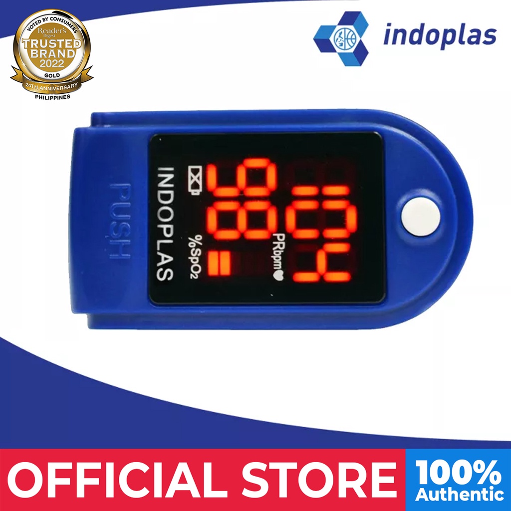 Indoplas Pulse Oximeter Blue Standard Shopee Philippines