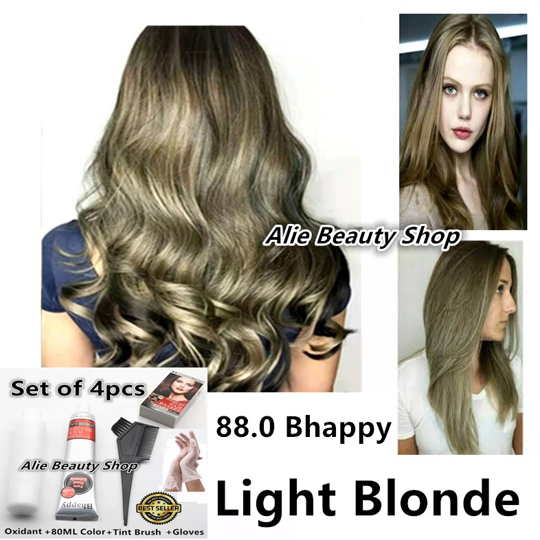 Light Blonde Permanent Hair Color Set Bhappy Shopee Philippines