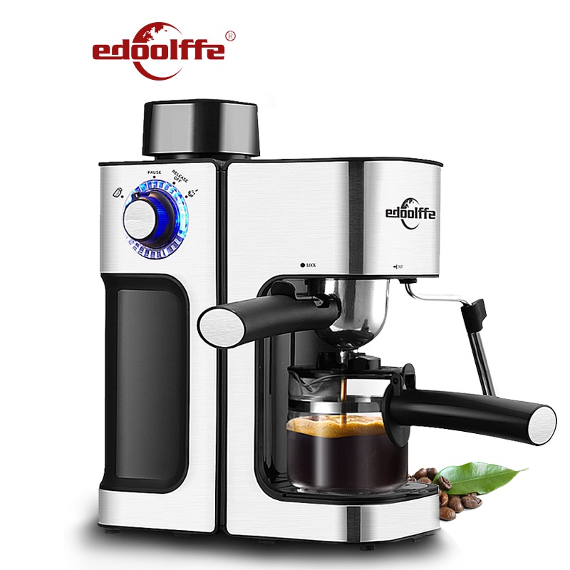 Edoolffe Coffee Machine Bar Espresso With Milk Frother Wand For And