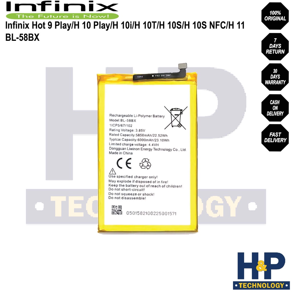 Original Bl Bx Battery For Infinix Hot Play H Play H I H T H