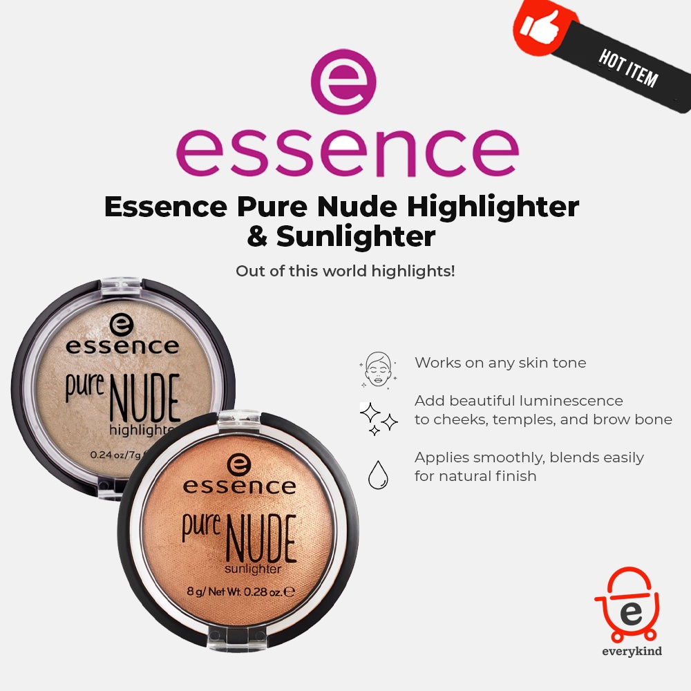 Essence Pure Nude Highlighter Sunlighter Natural Subtle Glow For