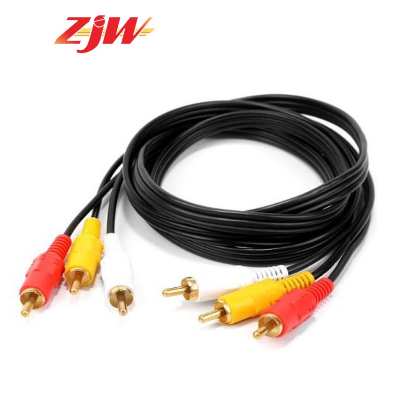 ZJW 1 5M 3M 3 RCA Jack To 3 RCA Jack Male AV Video Audio Cable