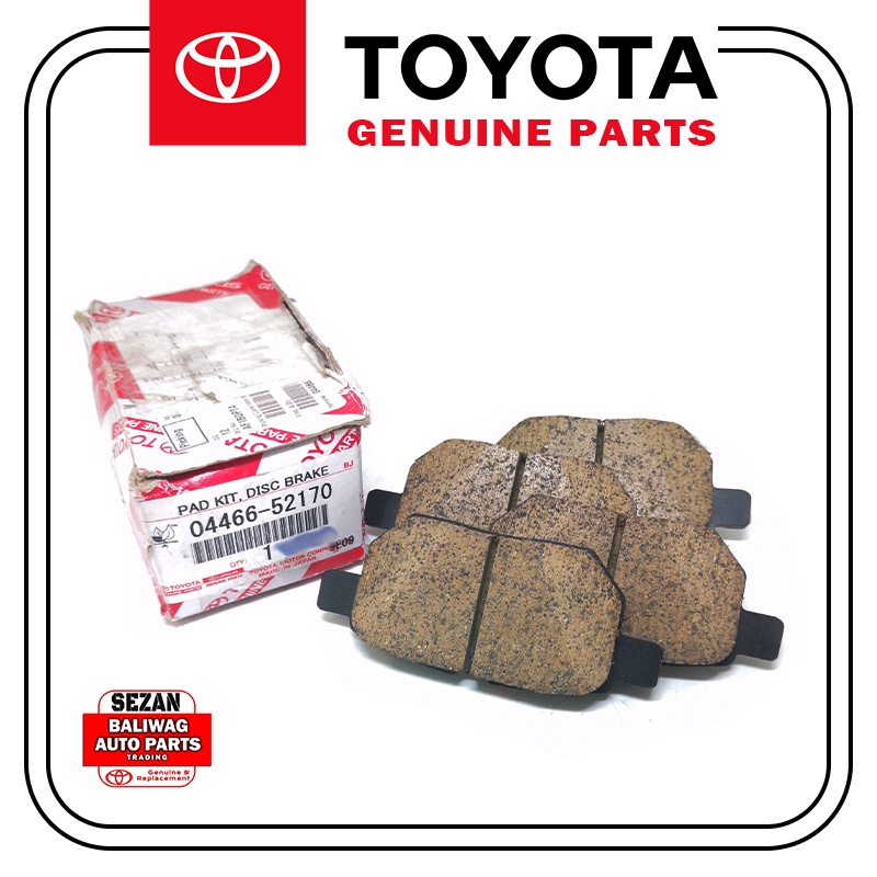 ORIGINAL TOYOTA VIOS 1 5 2013 2021 REAR BRAKE PAD SET 04466 52170