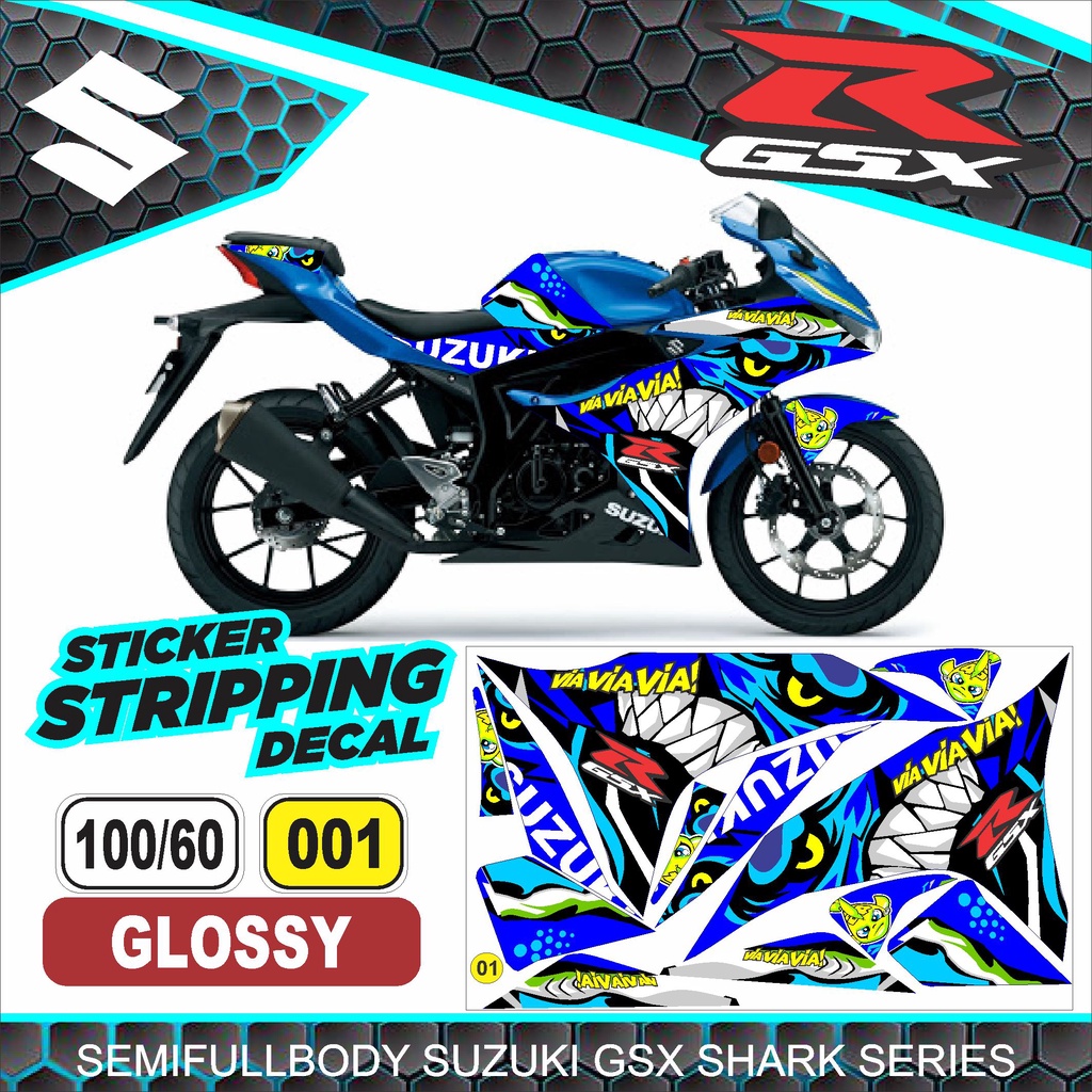 Striping Sticker For Suzuki GSX R150 Semifullbody Variations DN01