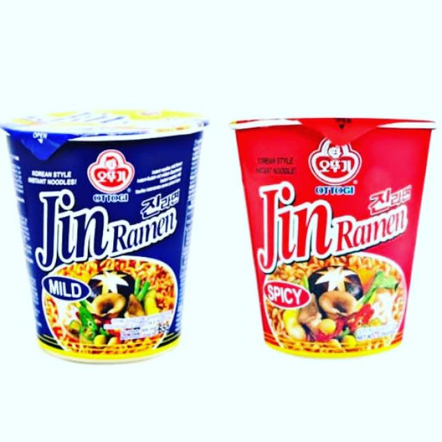 Ottogi Jin Ramen Instant Cup Noodles Mild And Spicy G Shopee