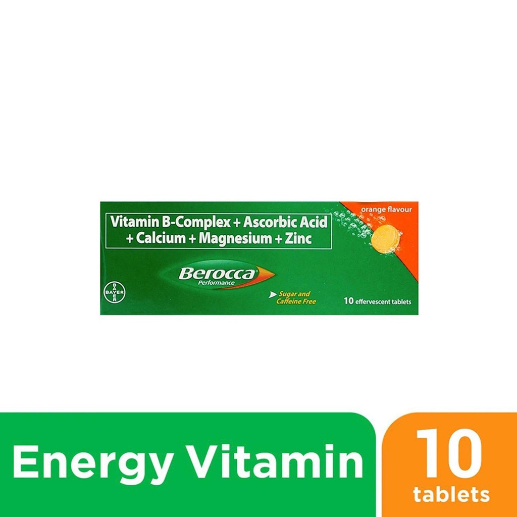 Berocca Orange Energy Vitamins Effervescent Tablets 10s Shopee