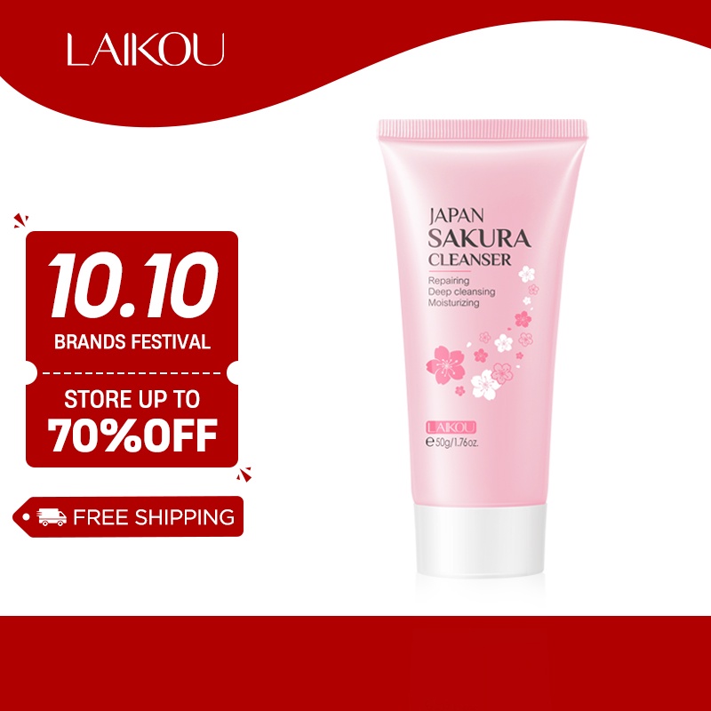 Laikou Fda Japan Sakura Foam Cleanser Cherry Blossoms Face Wash Oil