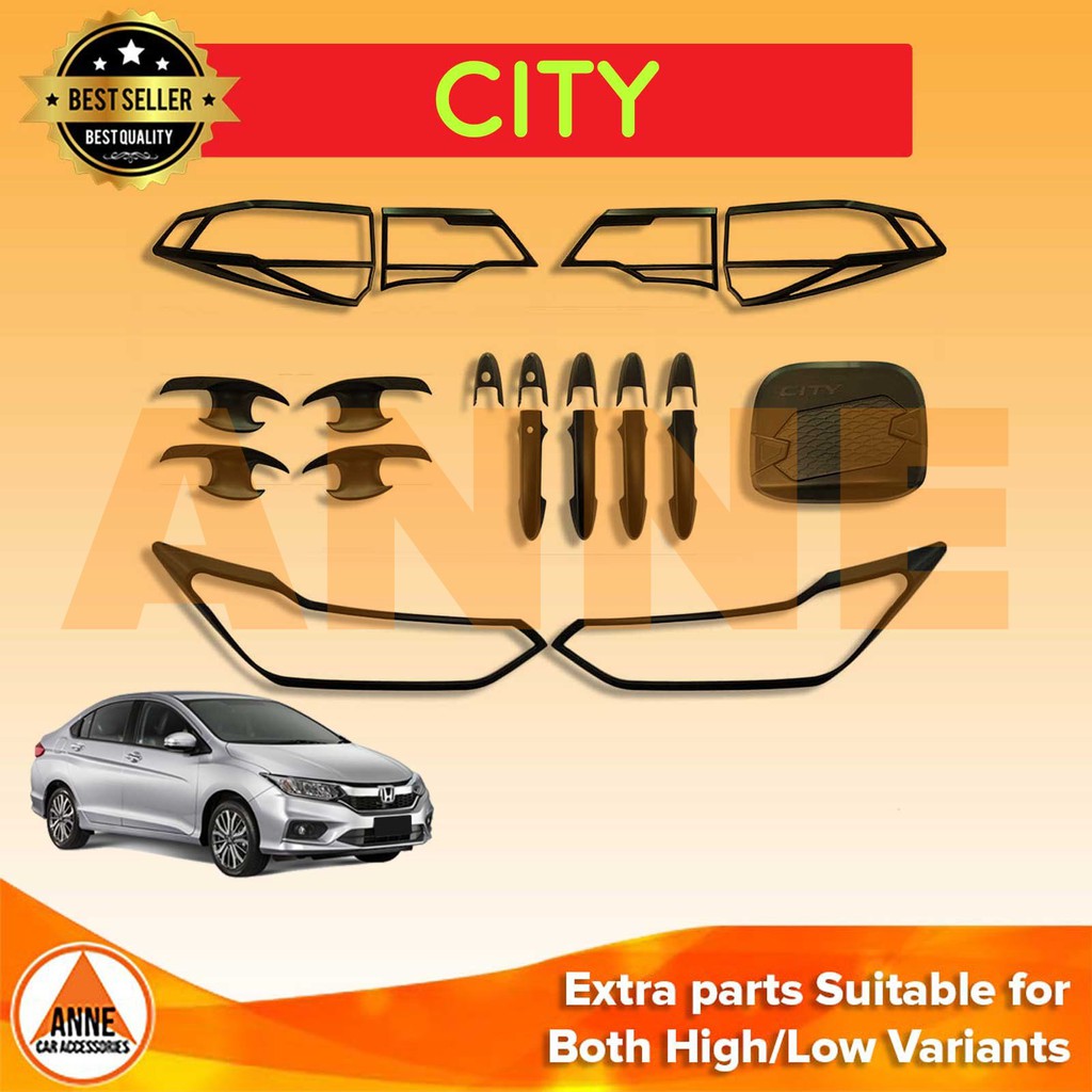 Honda City Garnish Cover Set Black Honda City Accessories