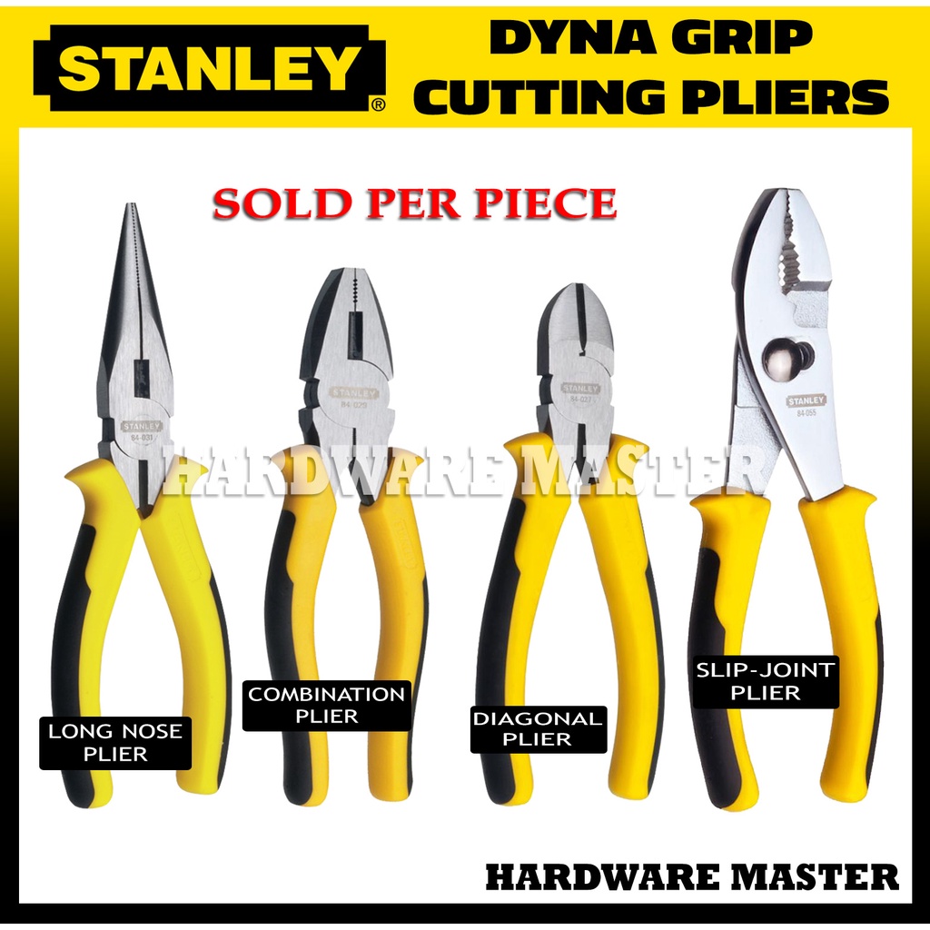 Stanley Dyna Grip Cutting Pliers Long Nose Combination Diagonal