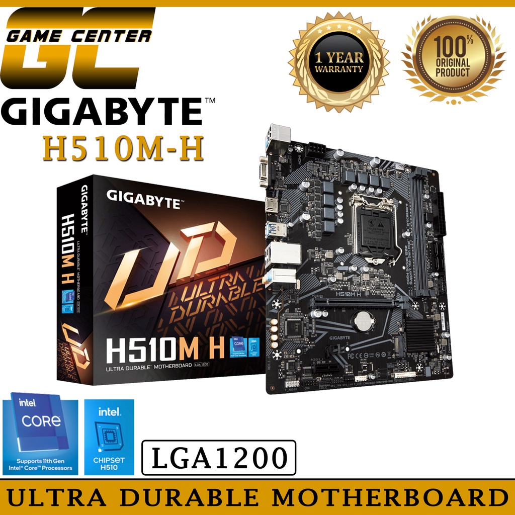 Gigabyte H M H Lga Ultra Durable Motherboard H Chipset Intel