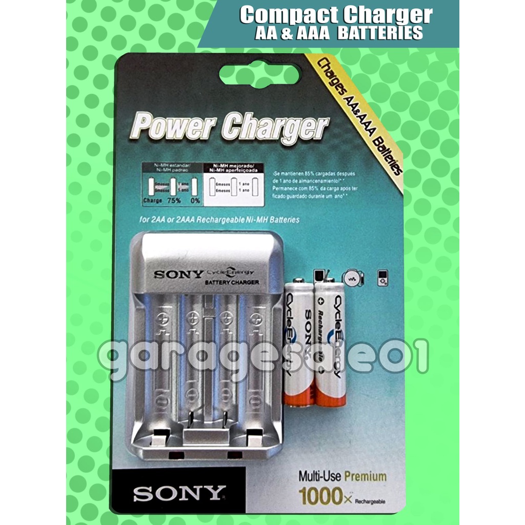 Sony AA AAA Compact Charger Rechargeable Batteries Shopee Philippines