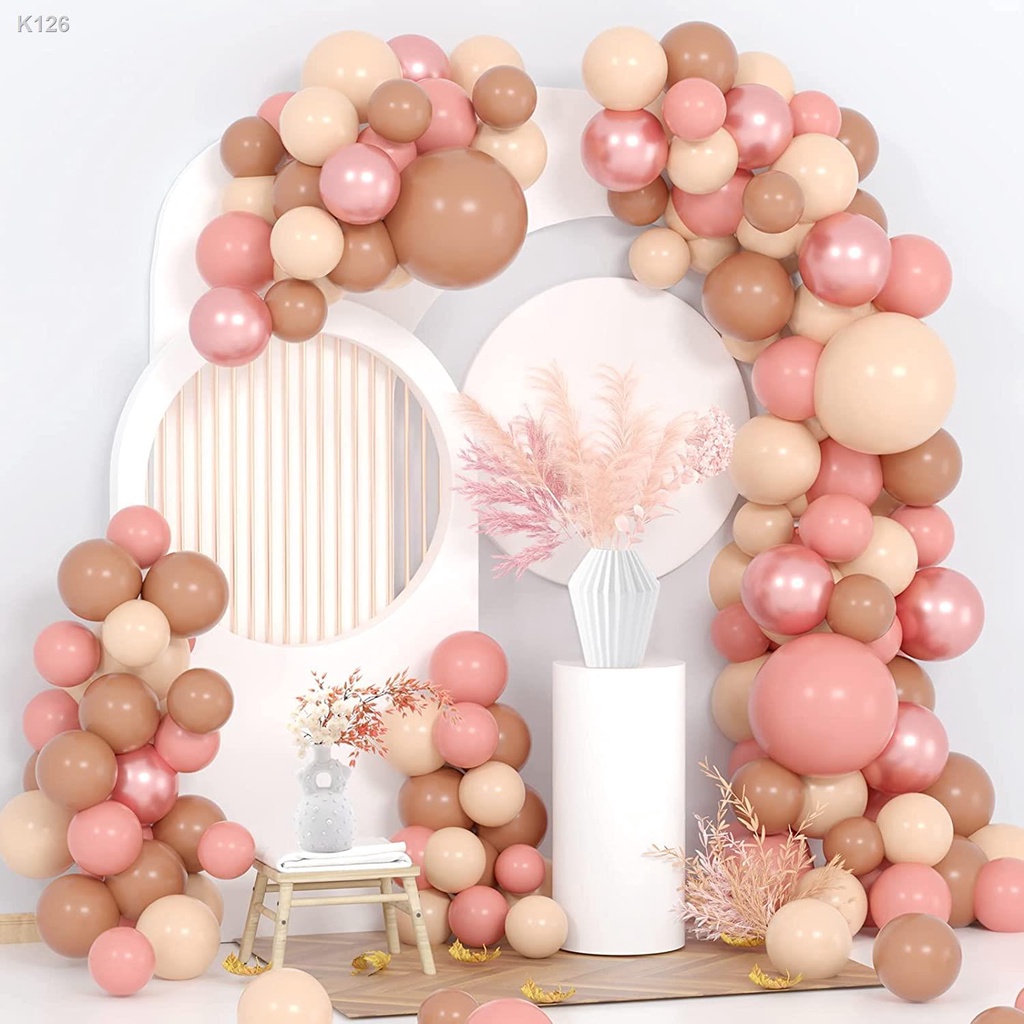 D Pastel Balloon Garland Kit Inch Retro Dusty Rose Pink Nude