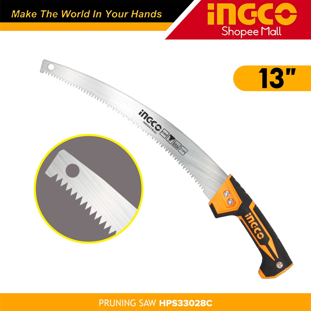 Ingco HPS33028C 13 Curved Pruning Saw Hand Pruner For Tree Branch