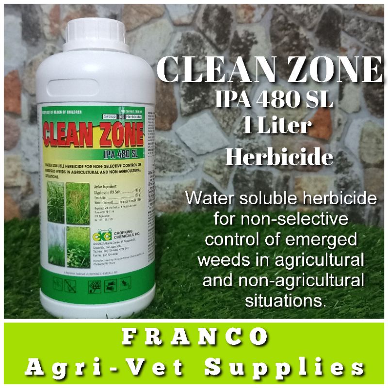 Clean Zone IPA 480 SL 1 Liter Herbicide Shopee Philippines