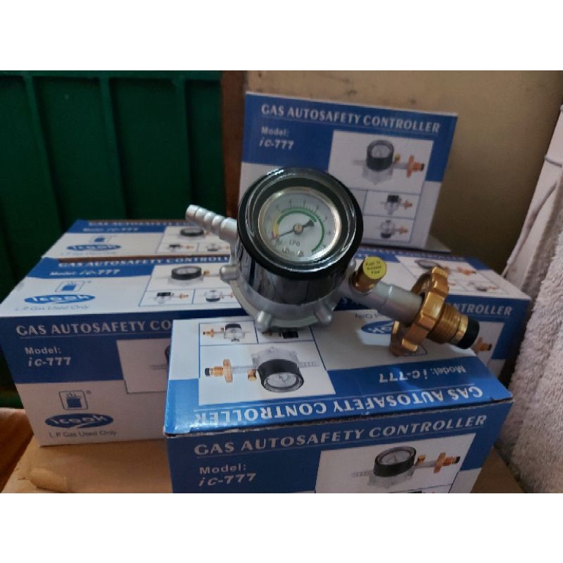 Ic Icook Lpg Regulator With Safety Button And Gauge Shopee