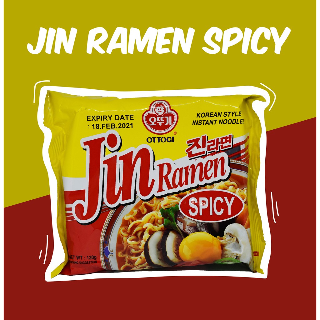 Ottogi Jin Ramen Spicy 120g Pouch Shopee Philippines