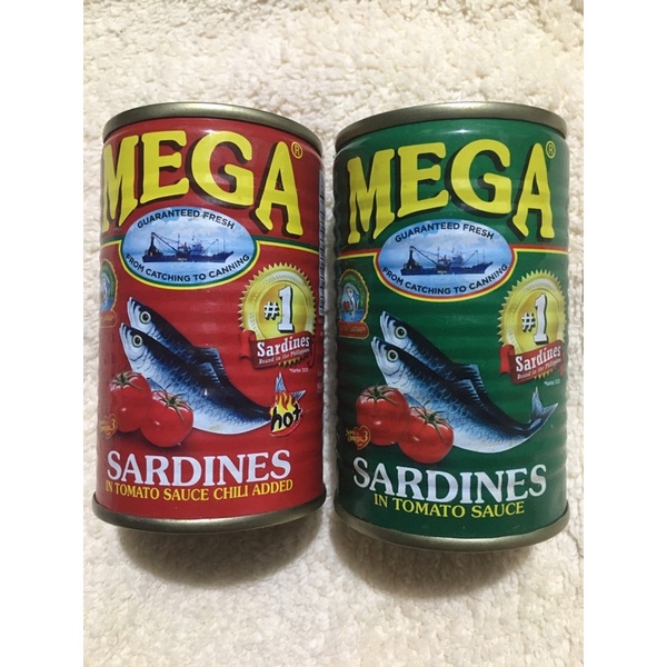 Mega Sardines In Tomato Sauce Or With Chili Added 155g Shopee Philippines