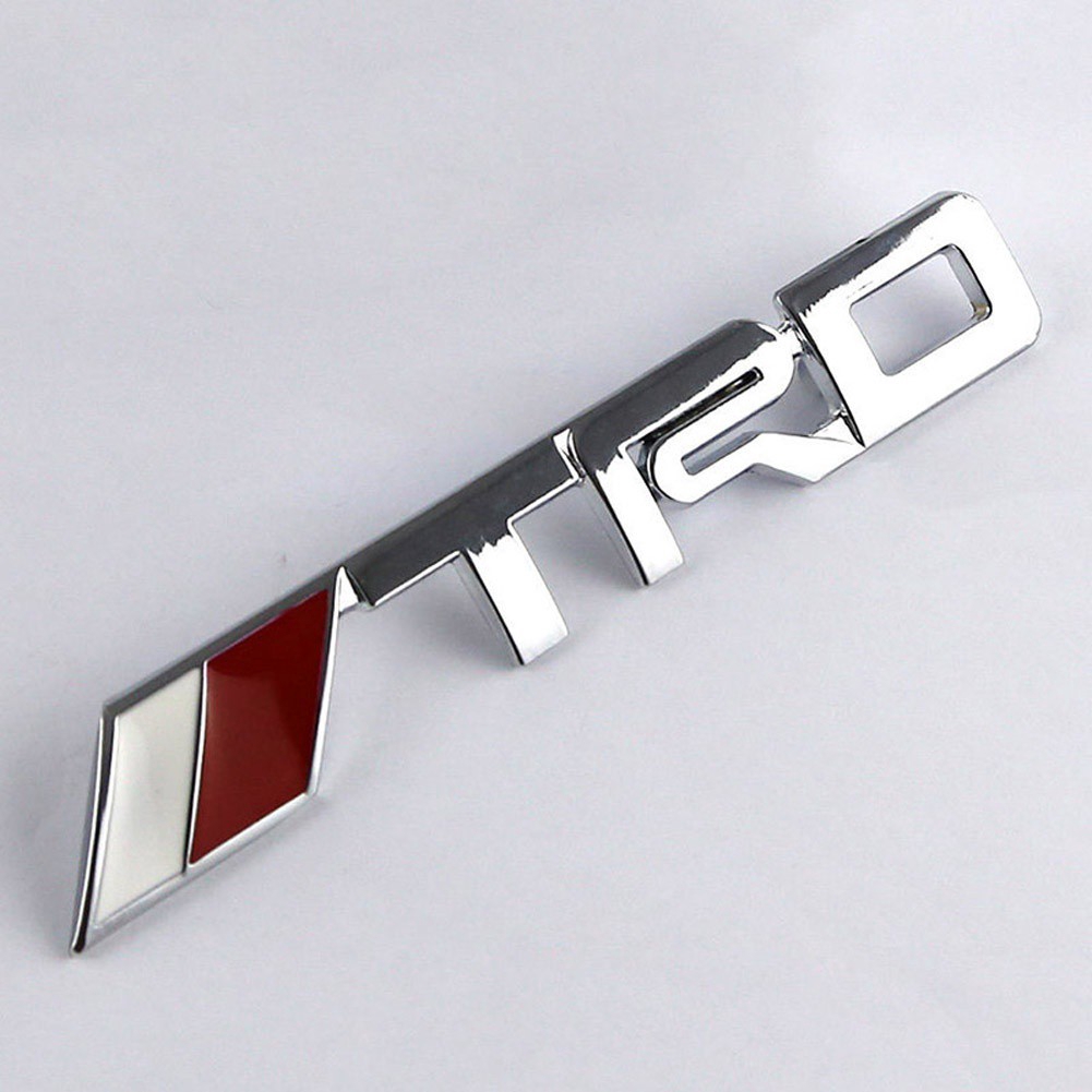 Car Truck Emblems Auto Parts And Vehicles 3D TRD Silver Emblem Metal