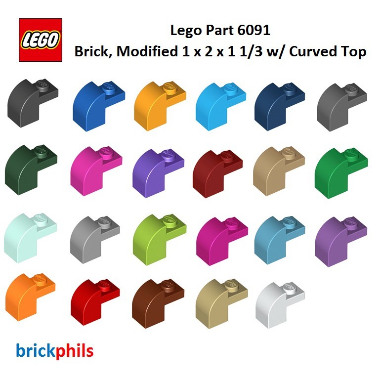 Lego Part Brick Modified X X With Curved Top Pcs Per