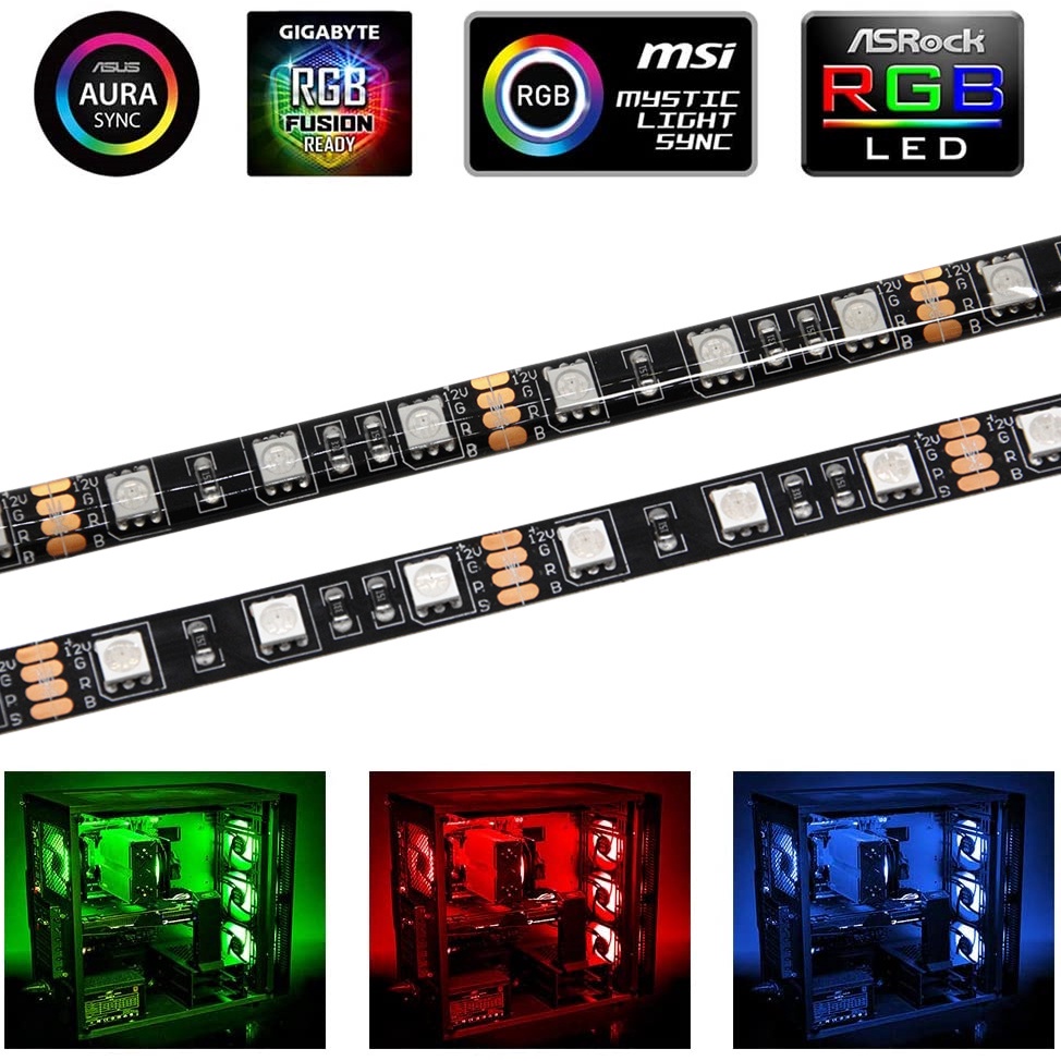 V Rgb Led Strip Light Pc Computer Case Pin Headers Led Light Strip