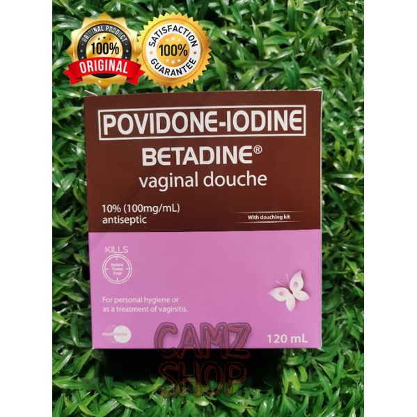 Betadine Douche With Kit 10 100mg Ml Antiseptic 120ml Shopee