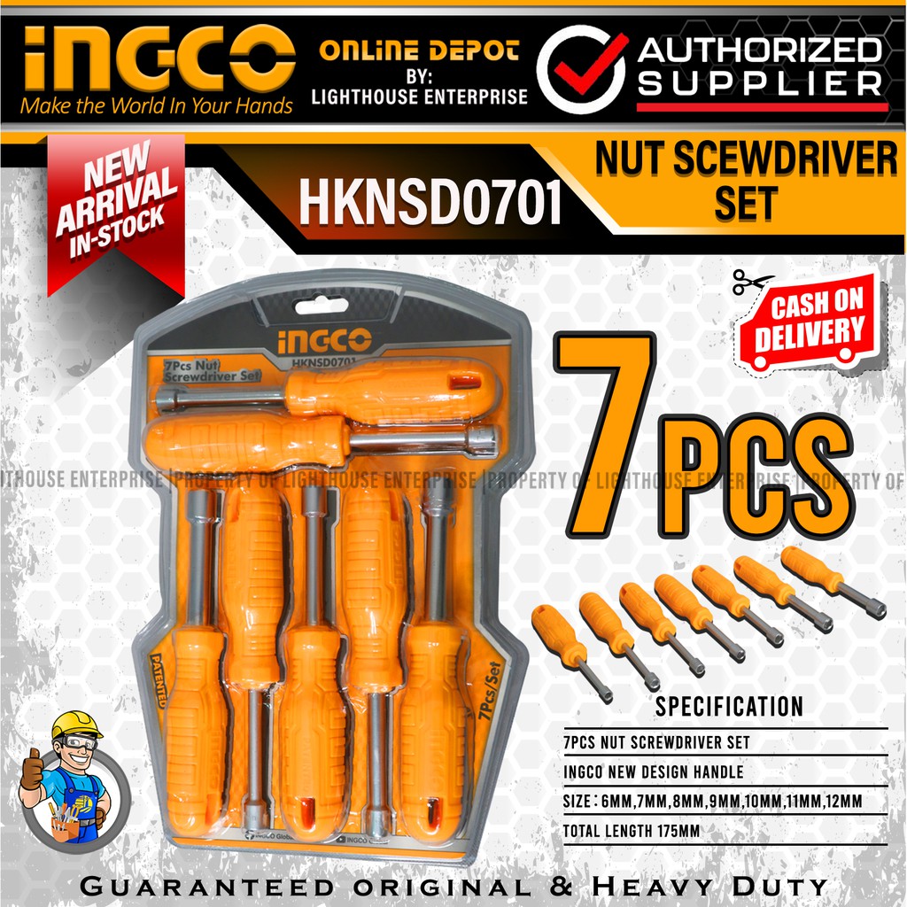 Ingco Pcs Nut Screwdriver Set Hknsd Lighthouse Enterprise